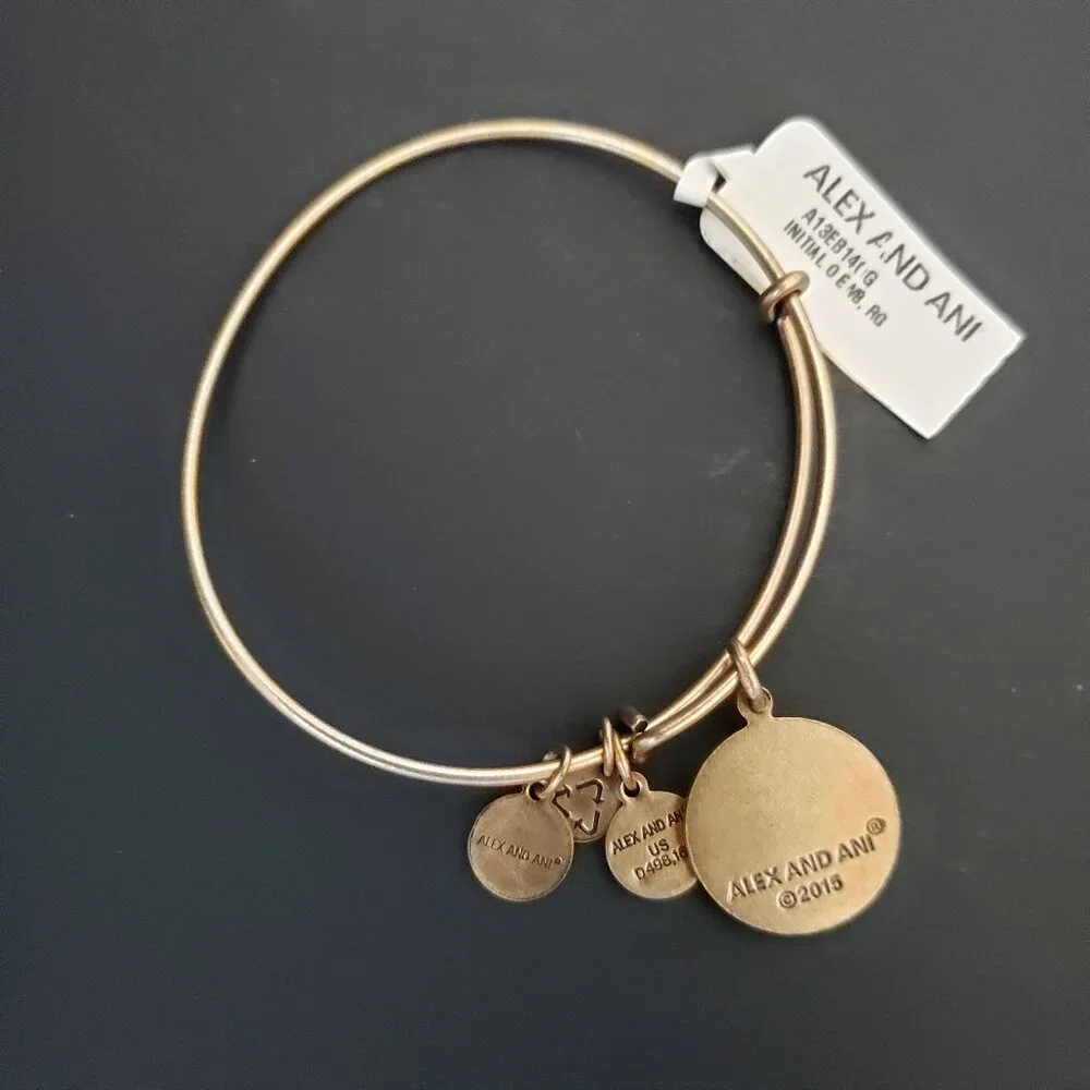 Alex And Ani Name Initial Letter O Bracelet 676 - Picture 3 of 3